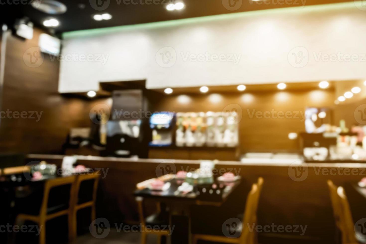 Abstract blur coffee shop or cafe restaurant interior photo