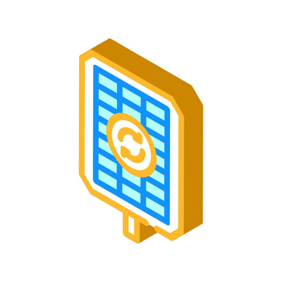 renewable energy isometric icon vector illustration color