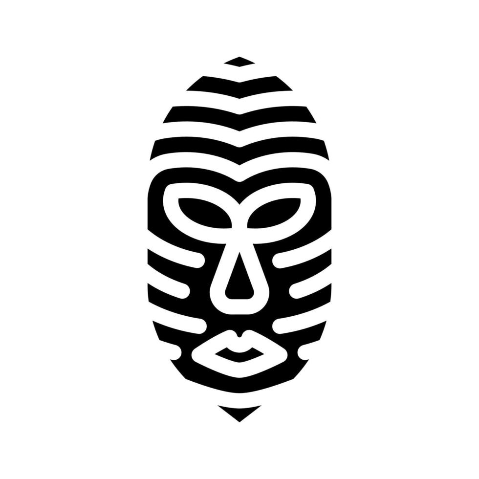 mask museum exhibit glyph icon vector illustration