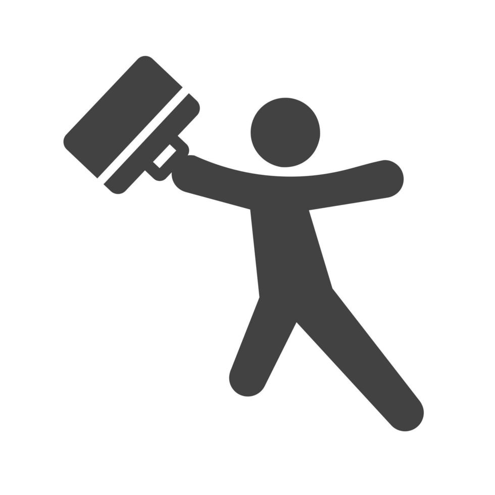 Celebrating Glyph Black Icon vector