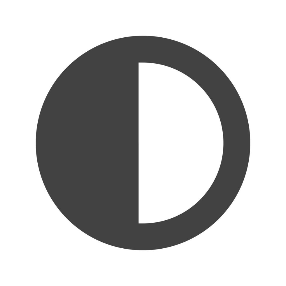 Half Pie Chart Glyph Black Icon vector