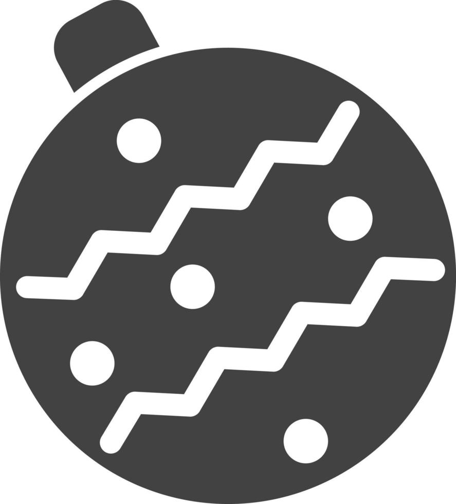 Christmas Ball Glyph Black Icon vector