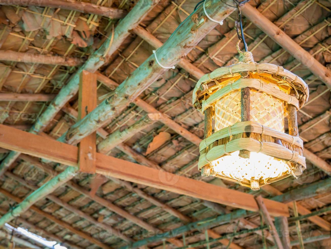 Straw bamboo lantern photo