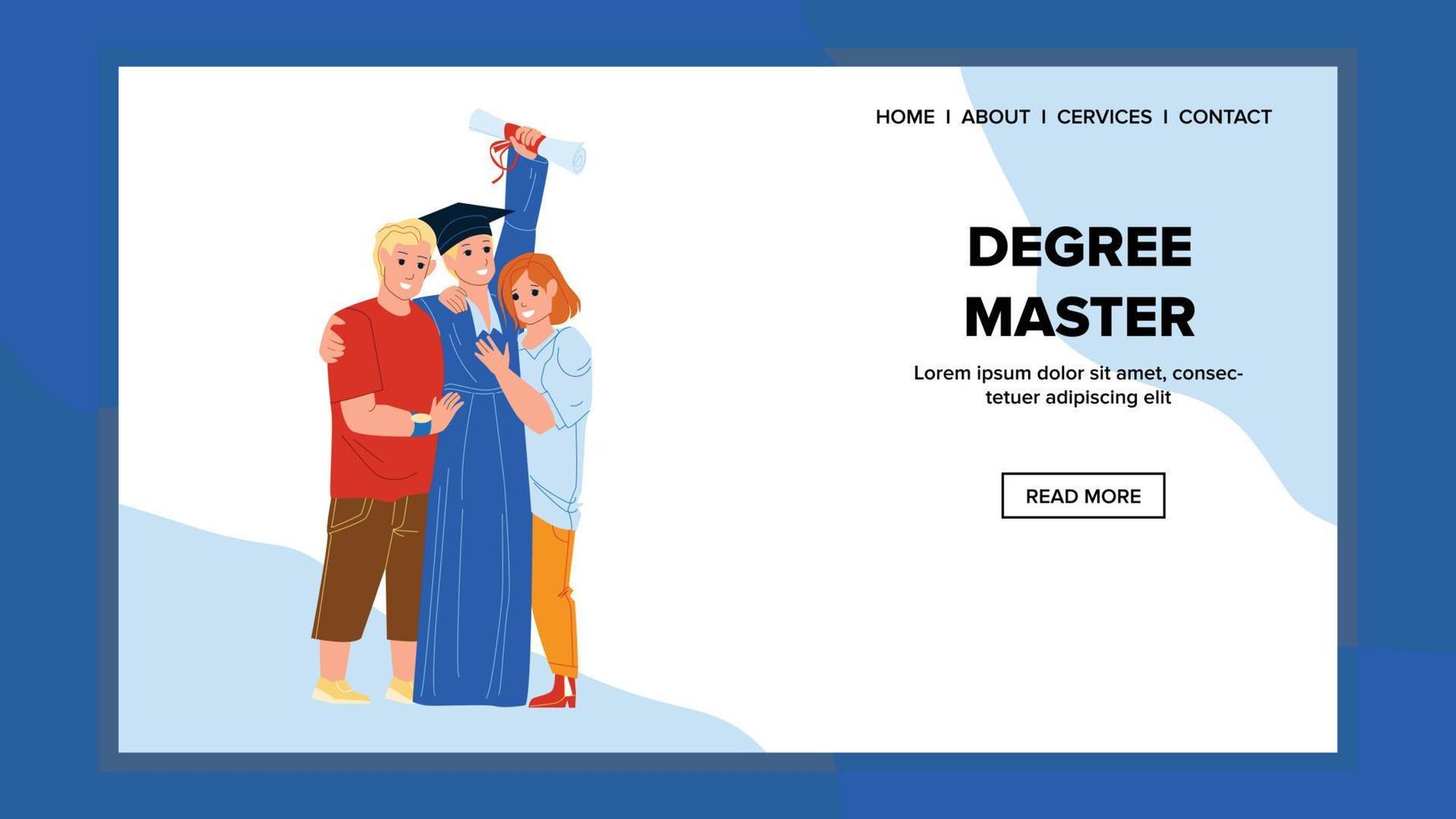 Degree Master Get Student In University Vector