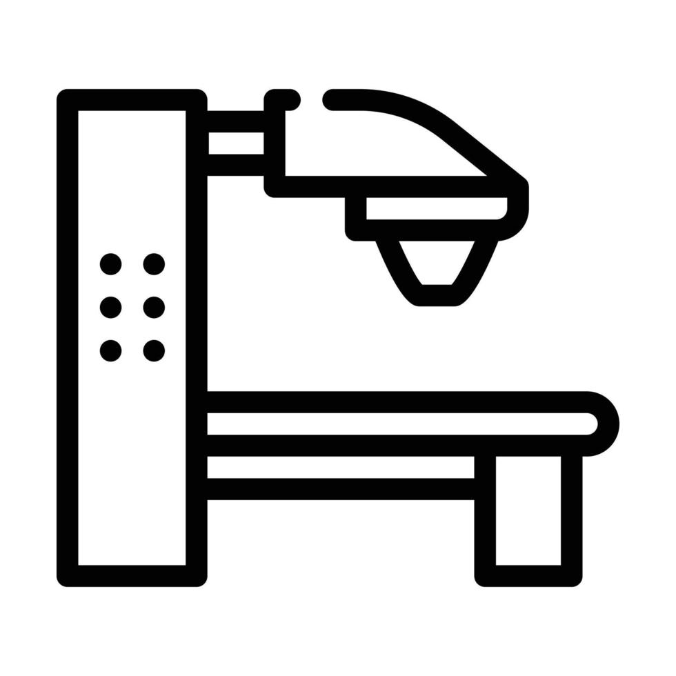 radiation therapy machine line icon vector illustration