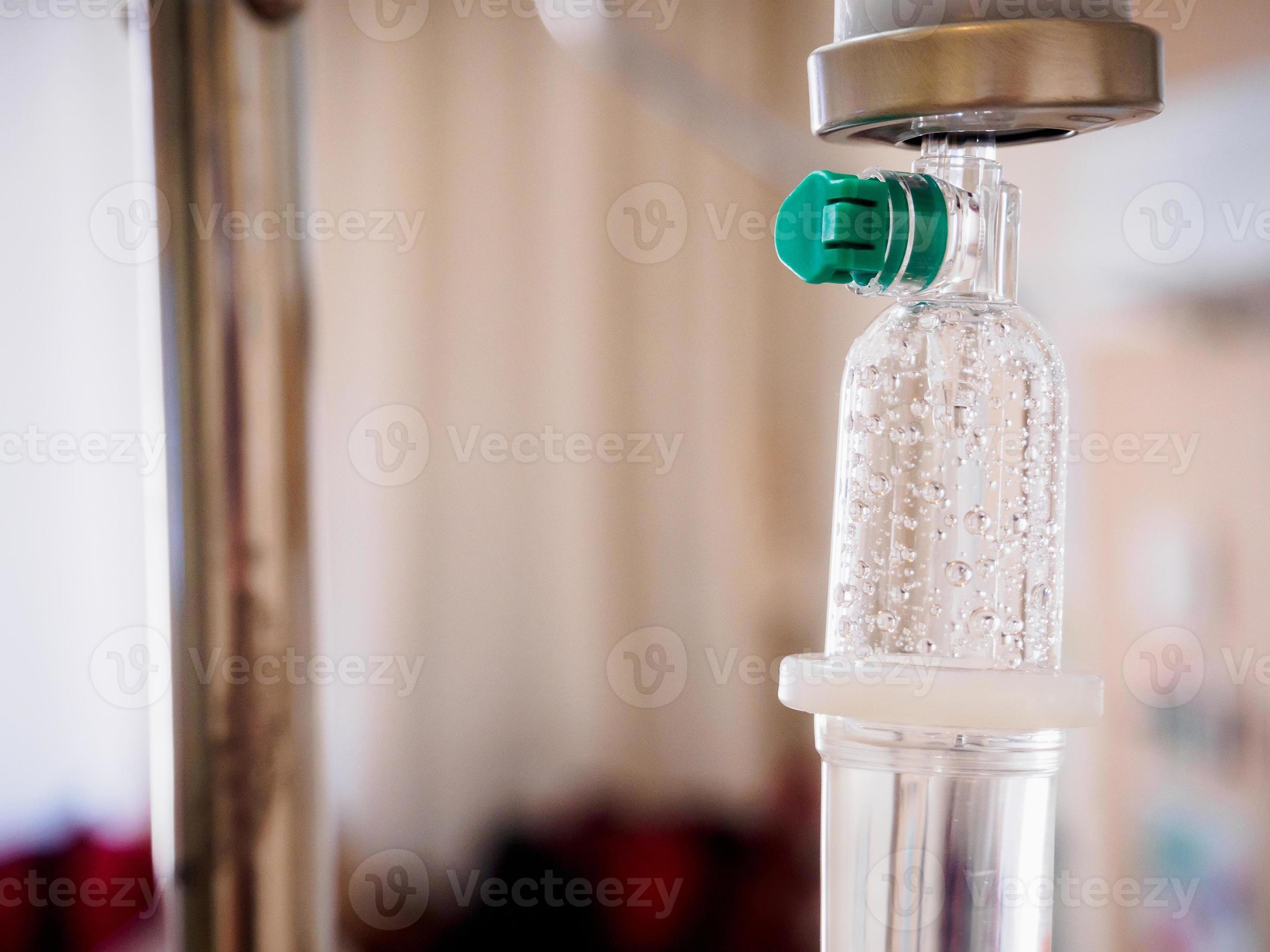 Medical drip with hospital blurred background 8318574 Stock Photo at