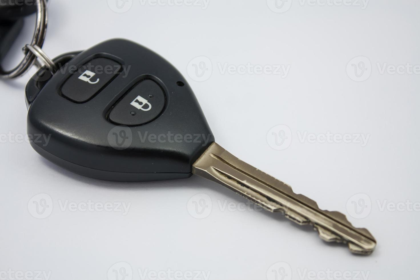 Car key isolated on white background photo