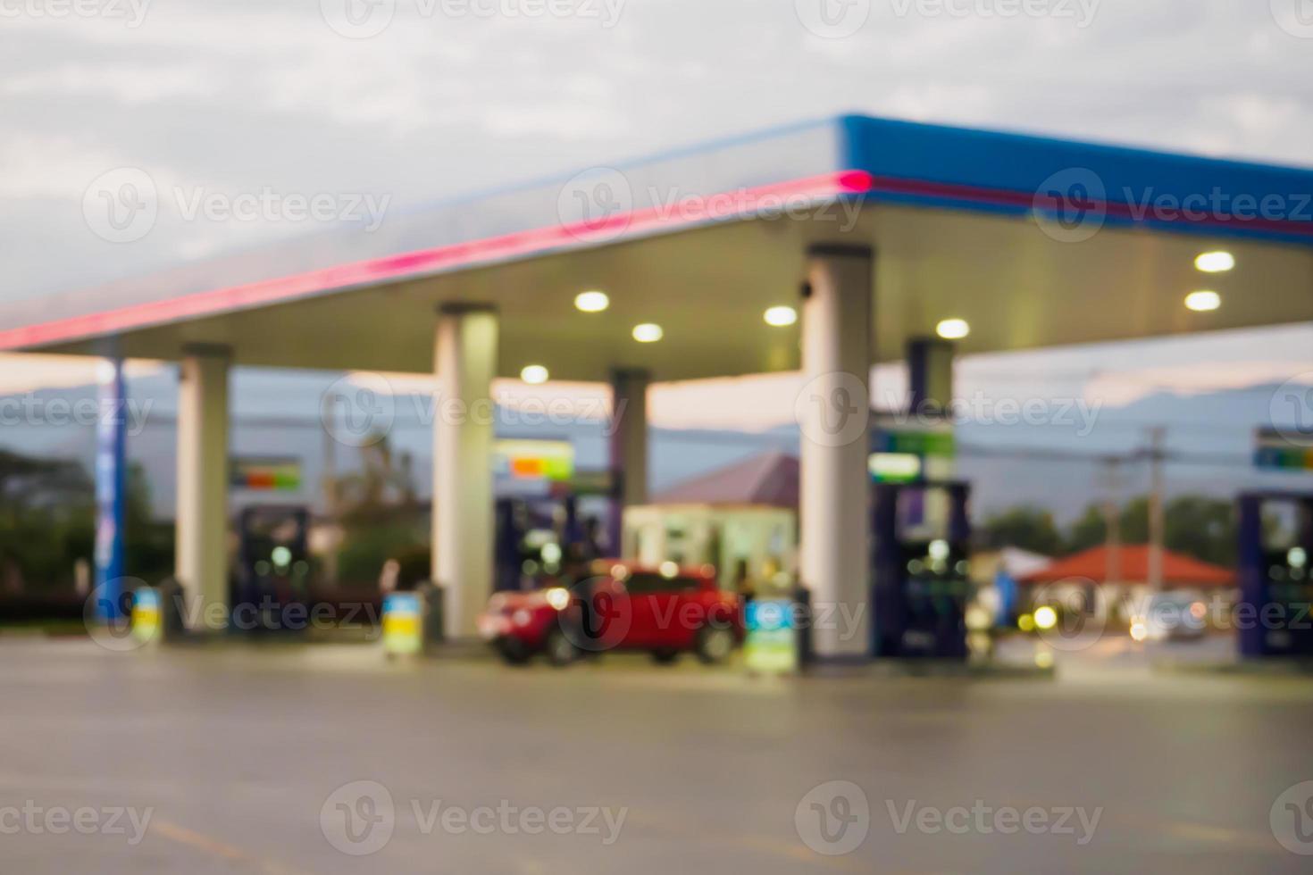 gas station blur background photo