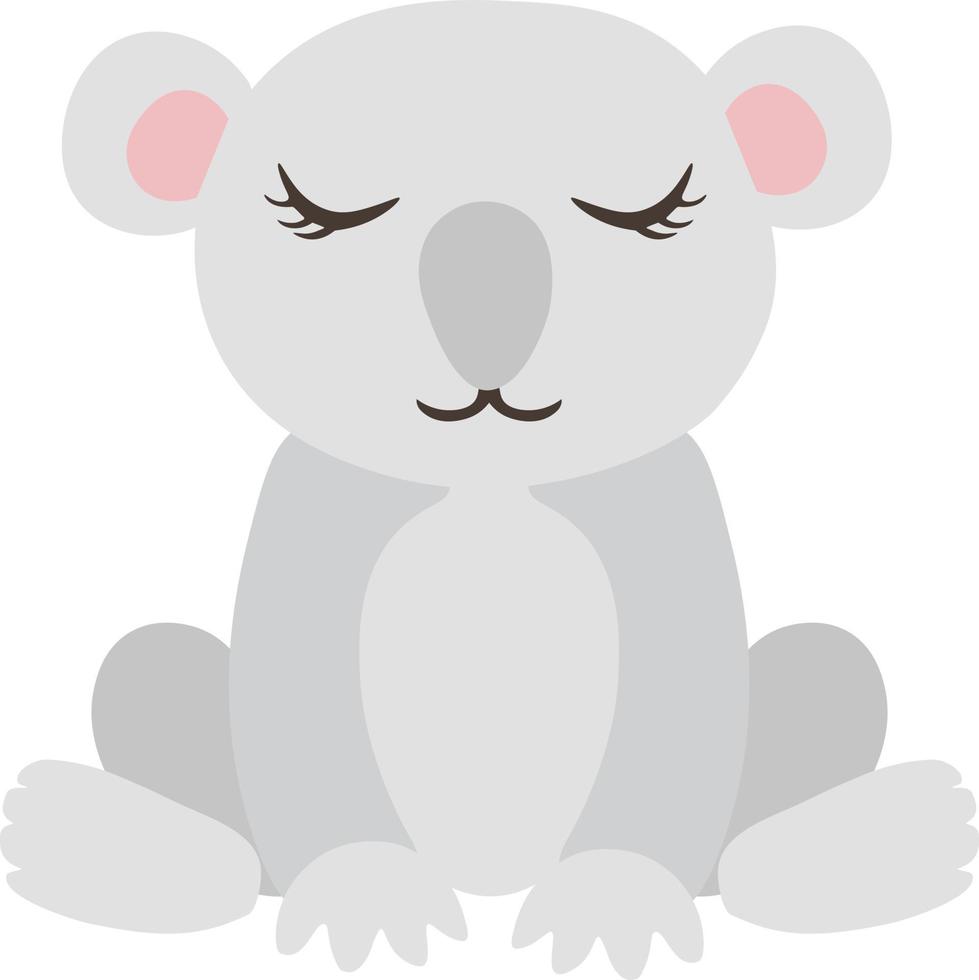 Tropical Cute Koala Safari Animal Clipart vector