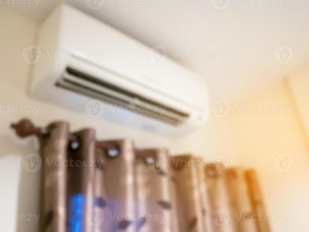 blur air conditioner on wall background photo