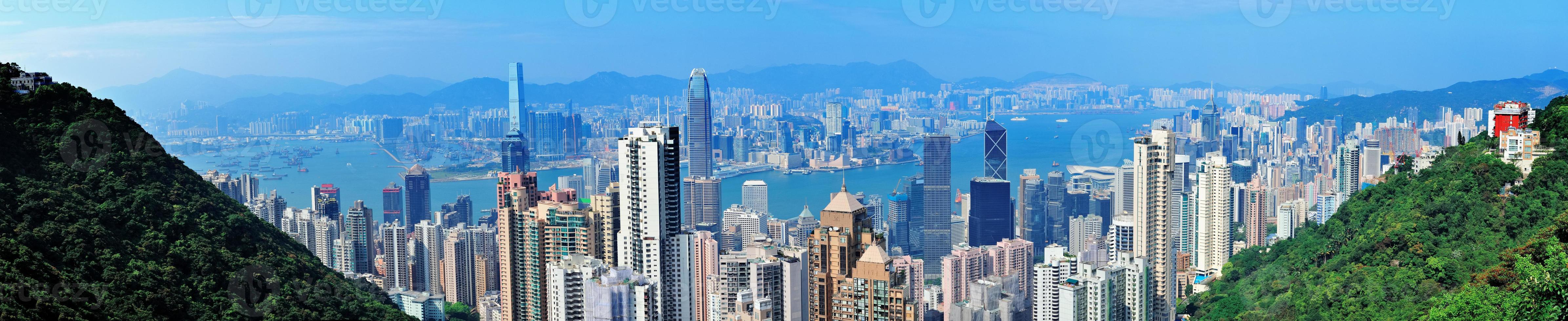 Hong Kong mountain top view photo