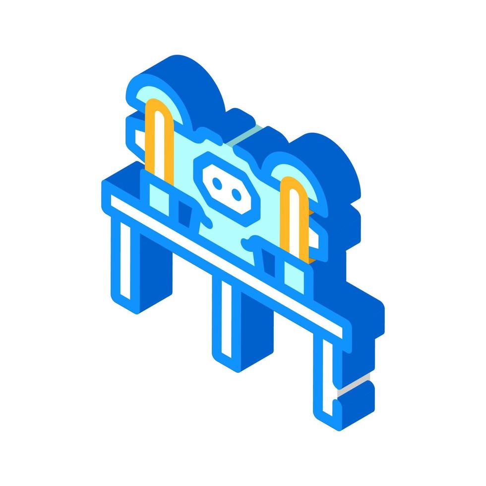 grinding industry machine isometric icon vector illustration