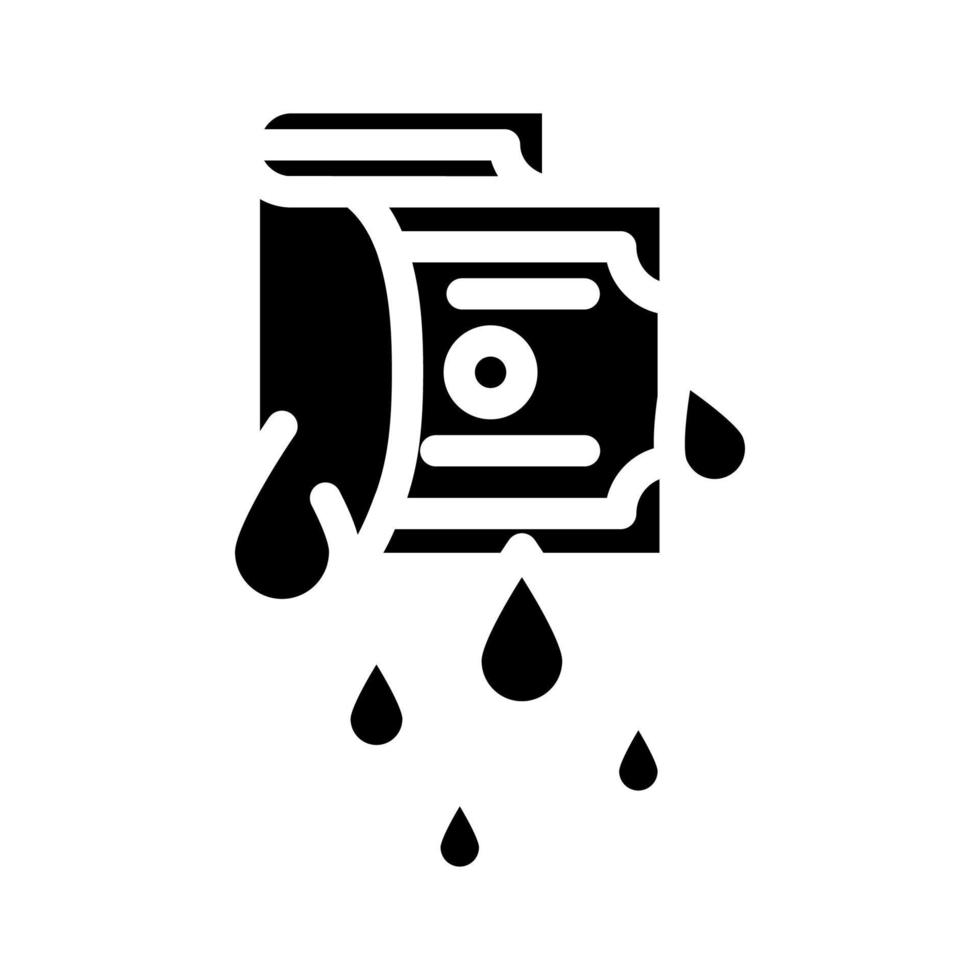 money laundering glyph icon vector illustration