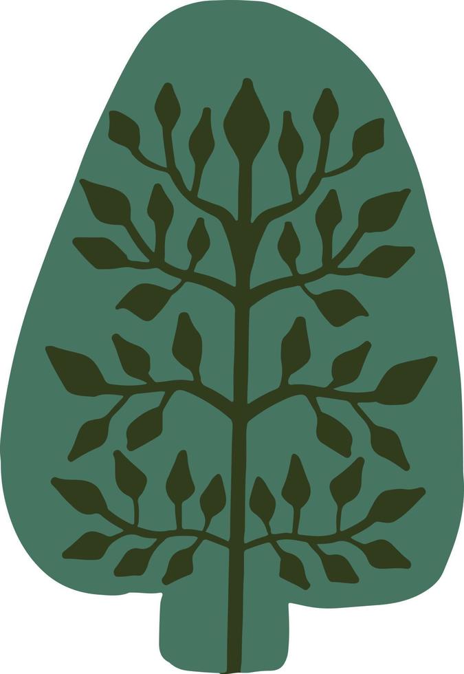 fairytale tree in cartoon style plant vector illustration