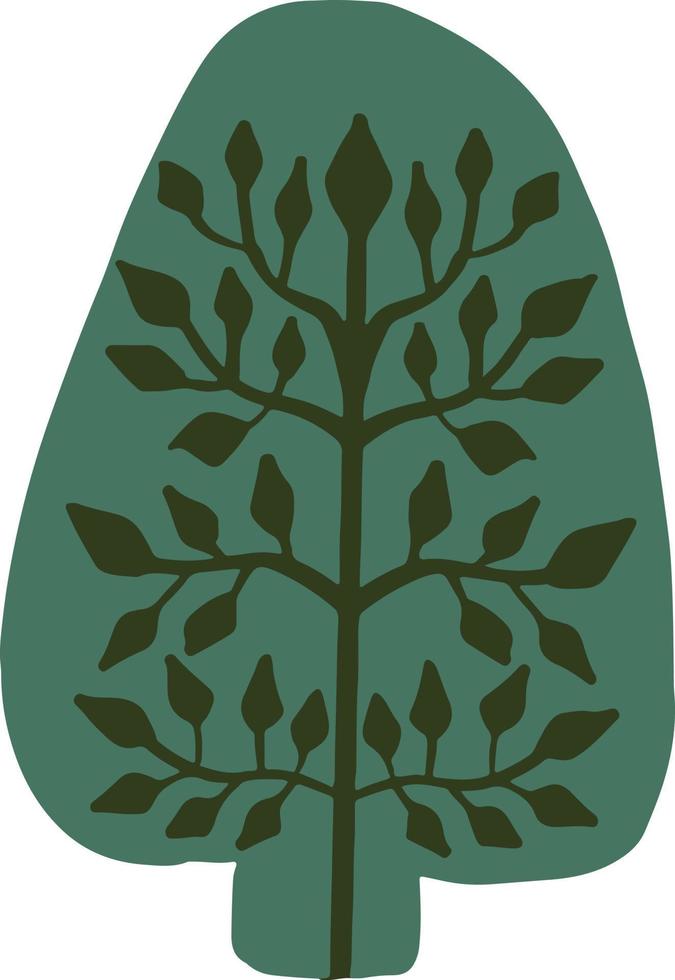 árbol de cuento de hadas en la ilustración de vector de planta de estilo de dibujos animados