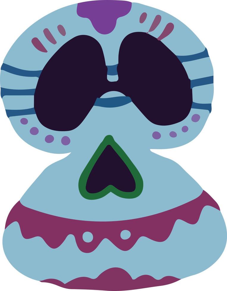 halloween mask in cartoon style vector illustration