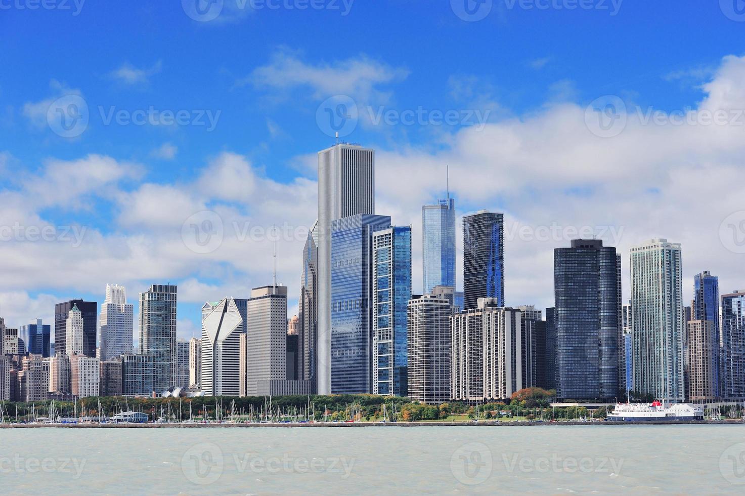 horizonte urbano de la ciudad de chicago foto