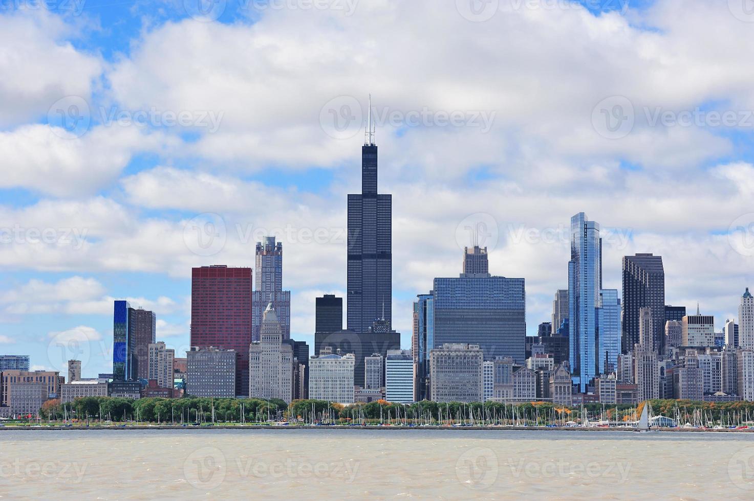 Chicago city urban skyline photo