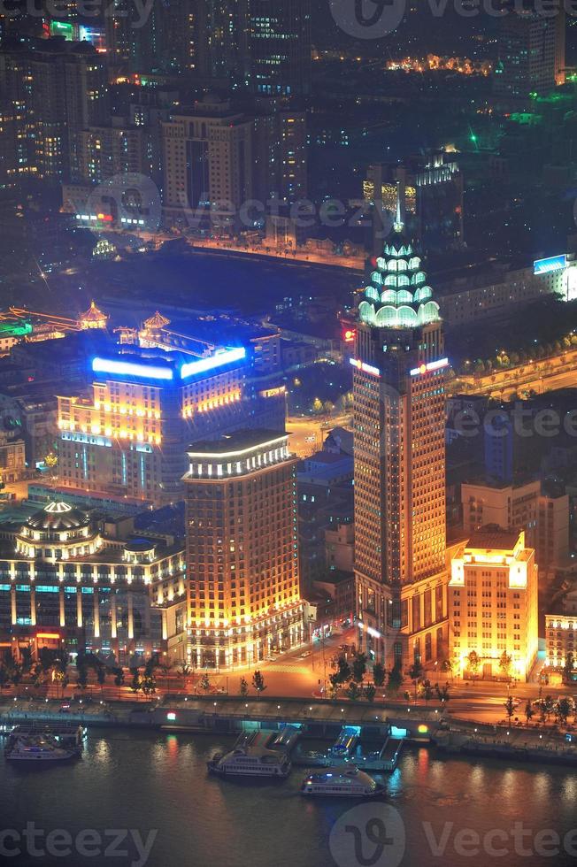 Shanghai aerial at dusk photo