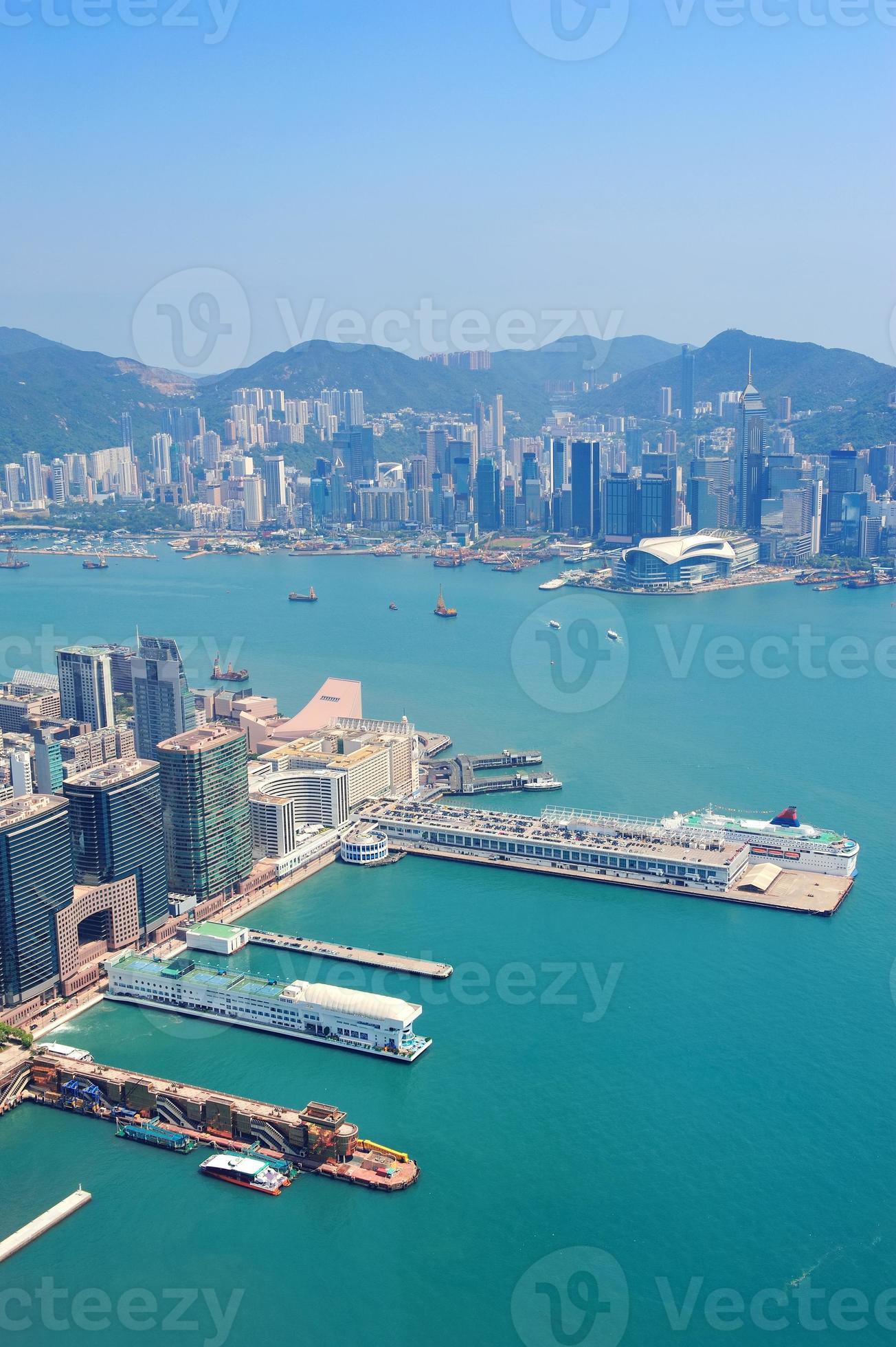Hong Kong aerial view 8319576 Stock Photo at Vecteezy