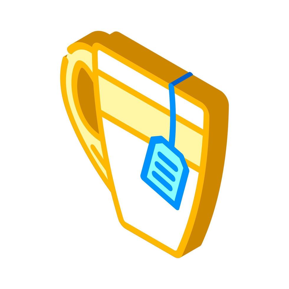 cup tea isometric icon vector illustration color