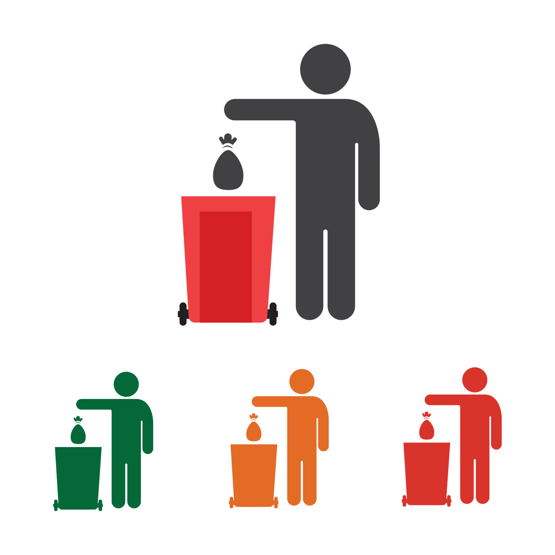 throw garbage in the trash 8319711 Vector Art at Vecteezy