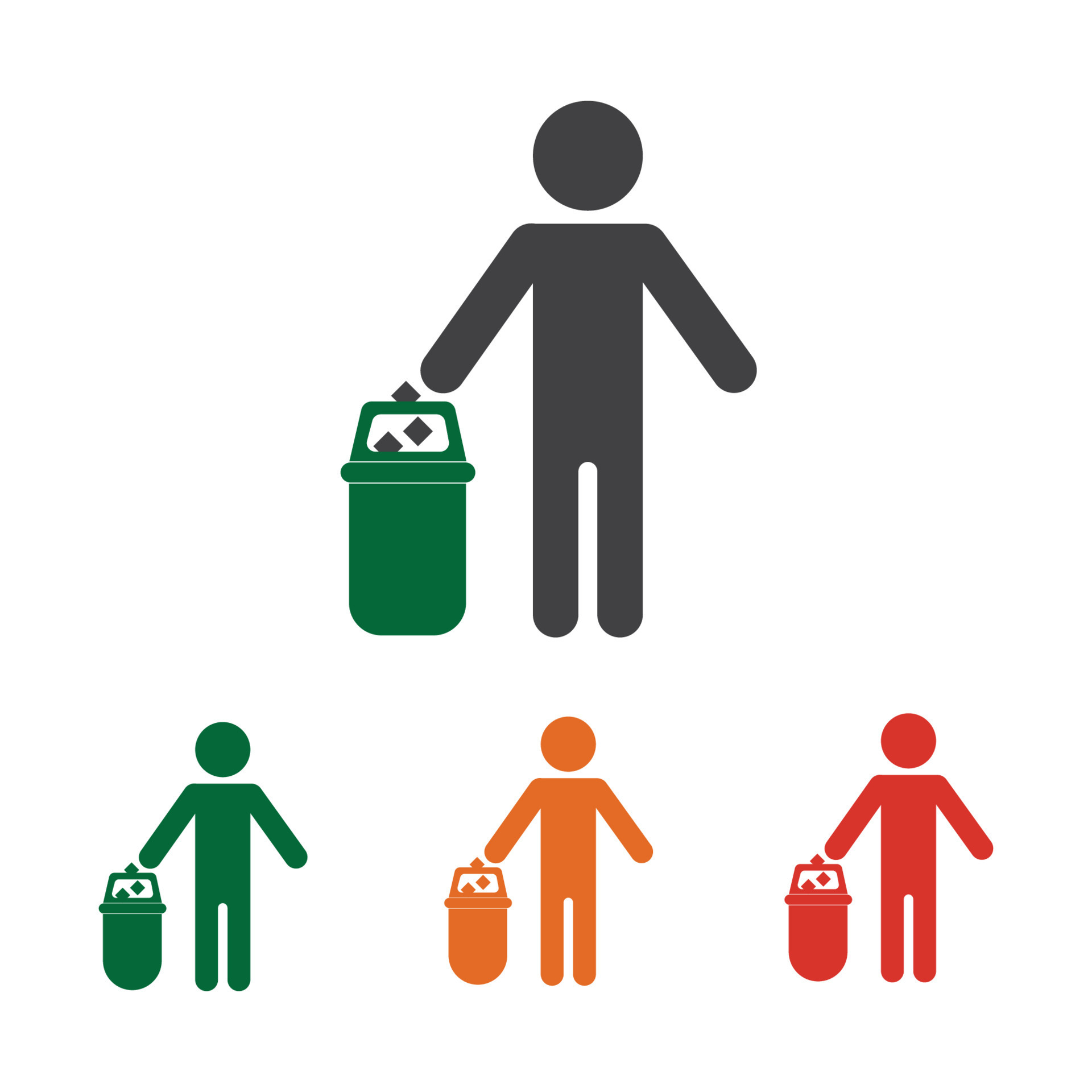 throw garbage in the trash 8319713 Vector Art at Vecteezy