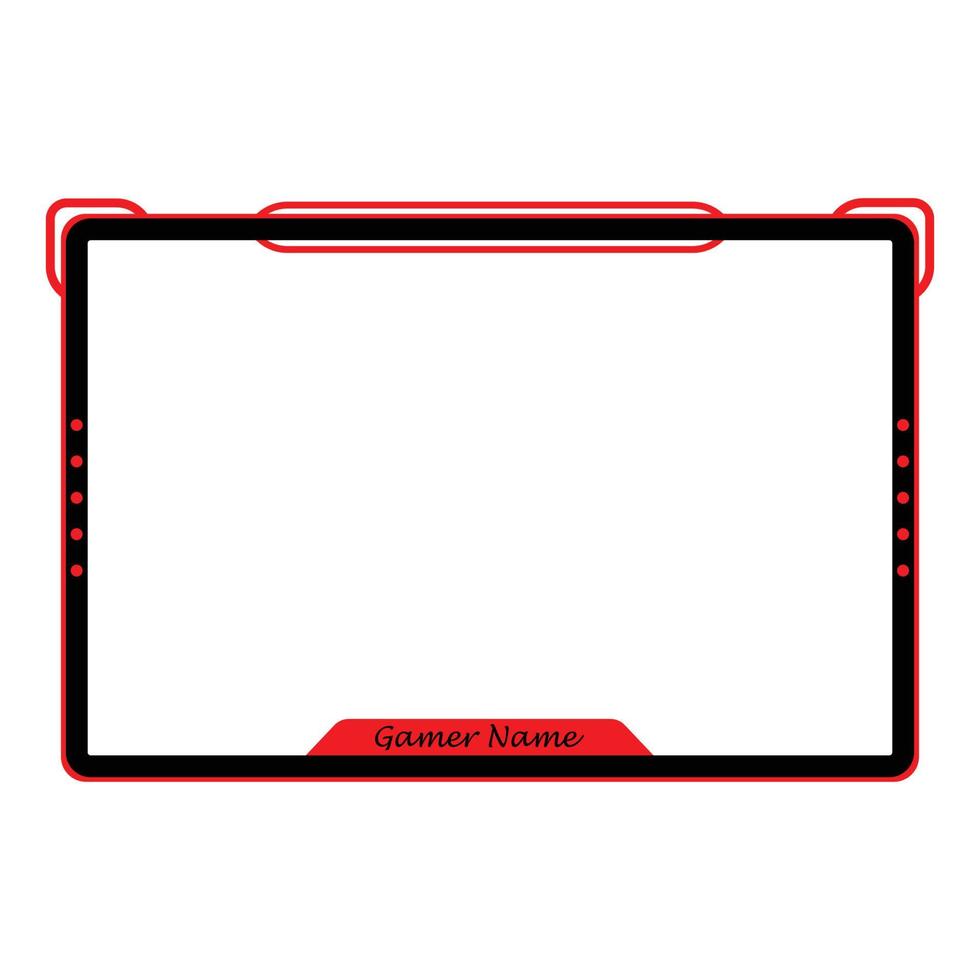 Face Camera with chat for streaming broadcast. Gaming face cam with chat window. Screen background. Set of rusty red and black gaming panels and overlays for live streamers. vector