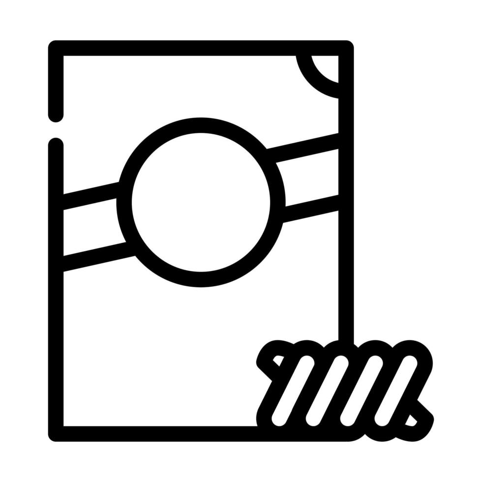 fusilli spirale pasta line icon vector illustration