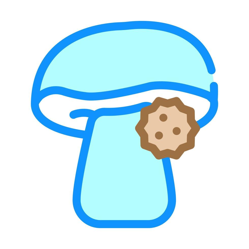 mushroom allergy color icon vector illustration flat