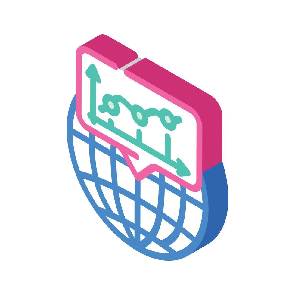 global business isometric icon vector illustration