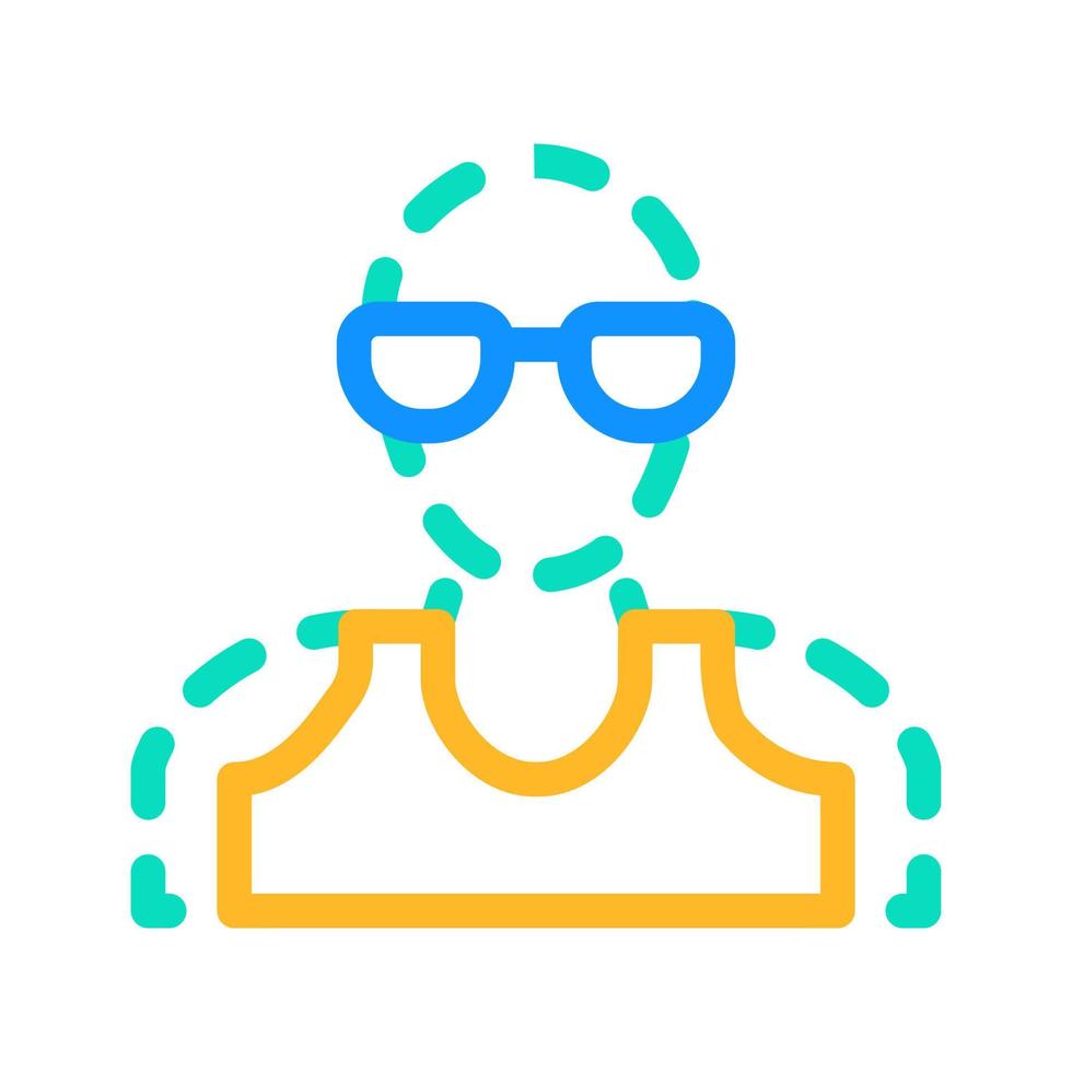 invisible fantasy character color icon vector illustration
