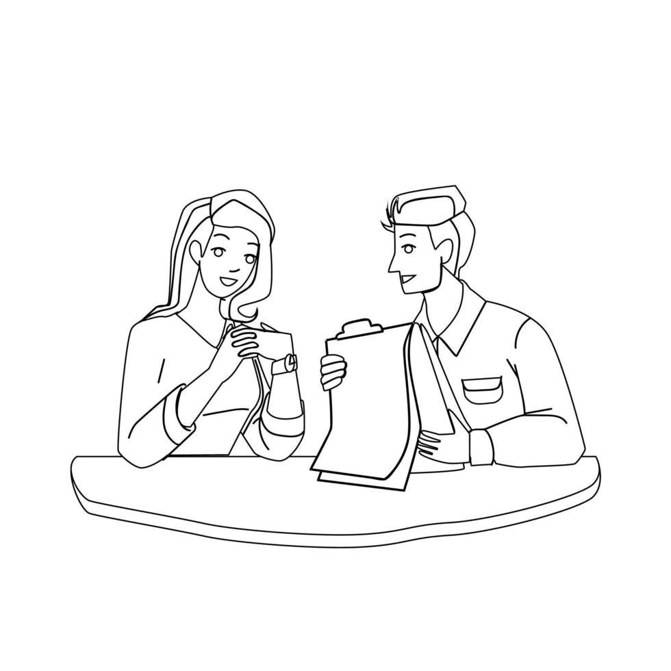 Business Chat Communication Man And Woman Vector