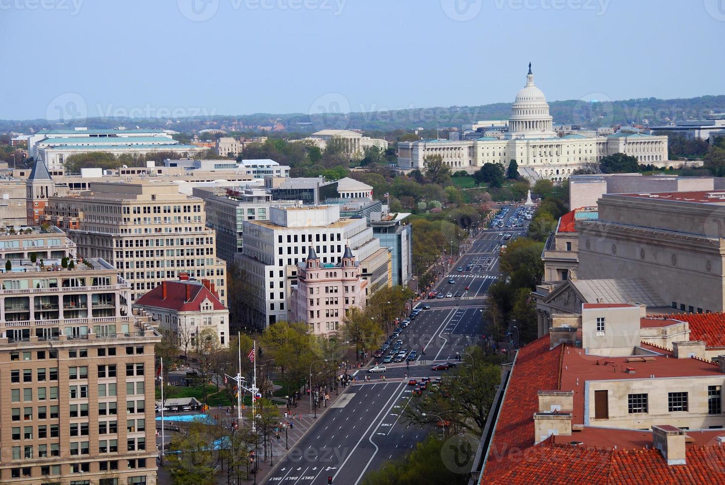 capitol hill building aerial view, Washington DC photo