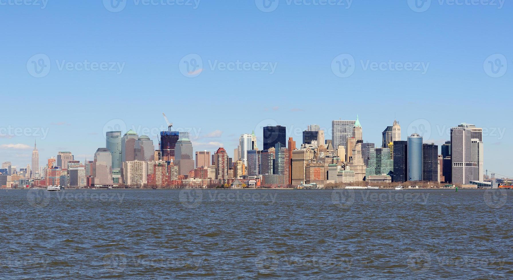 panorama urbano de la ciudad, manhattan de la ciudad de nueva york foto