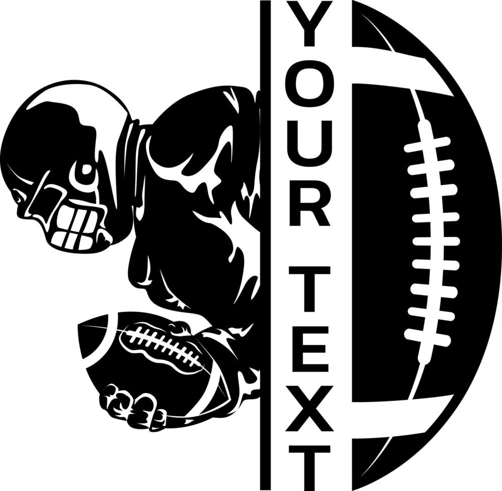 Half Football Half Player vector, Football Season vector
