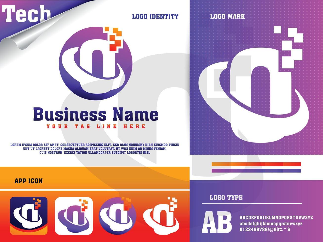 Tech Letter O Logo Design Template vector