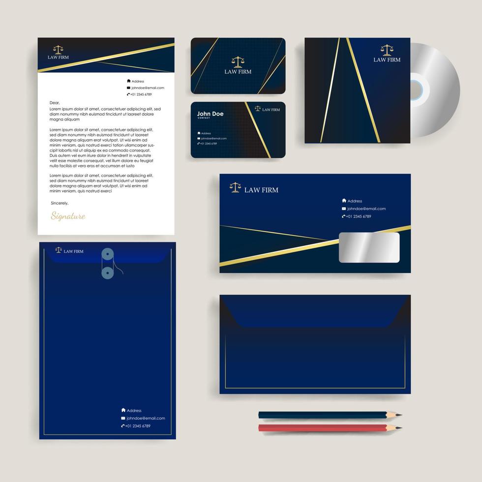 Business Stationery Template Design vector