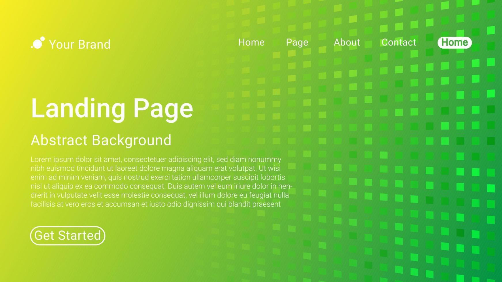 Landing Page Website Template Vector. Abstract colorful gradient. Vector illustration concepts of web page design for website and mobile website development. Easy to edit and customize.