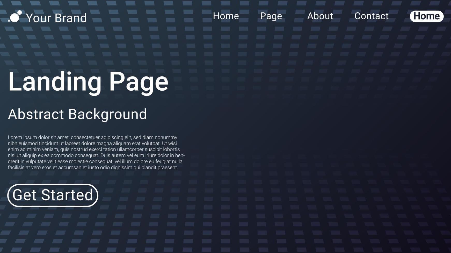 Landing Page Website Template Vector. Abstract colorful gradient. Vector illustration concepts of web page design for website and mobile website development. Easy to edit and customize.