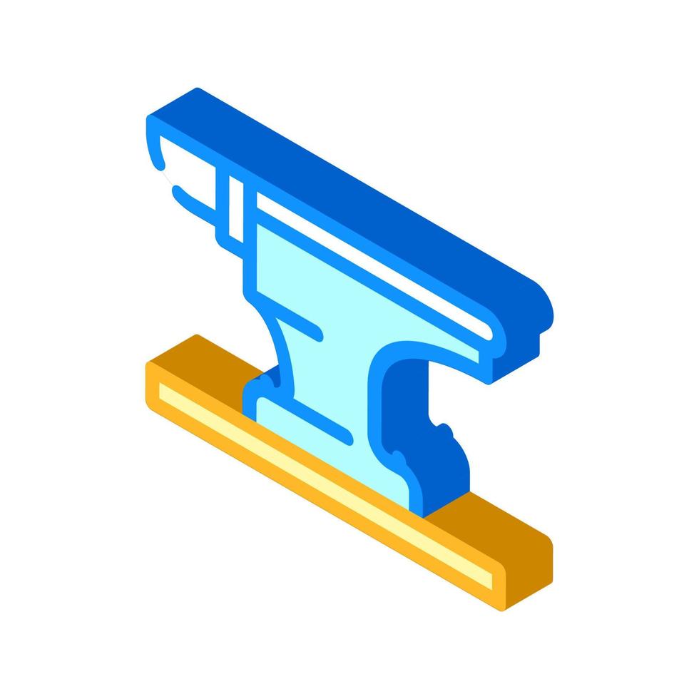 anvil for forging metal isometric icon vector illustration