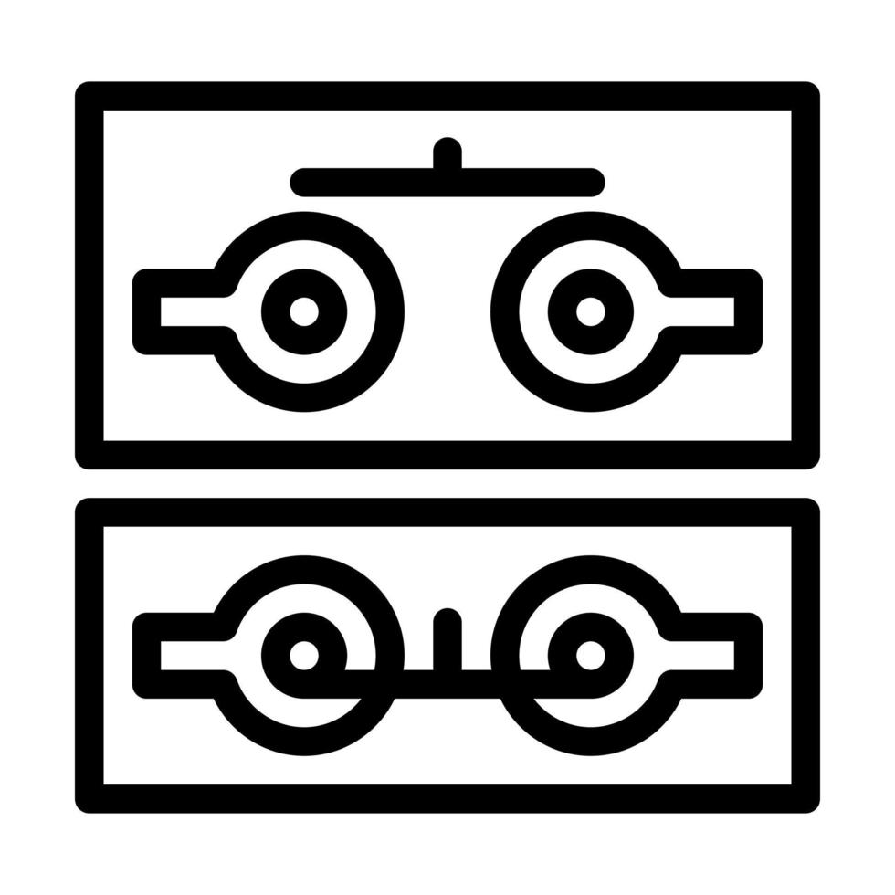 double pole single throw switch line icon vector illustration
