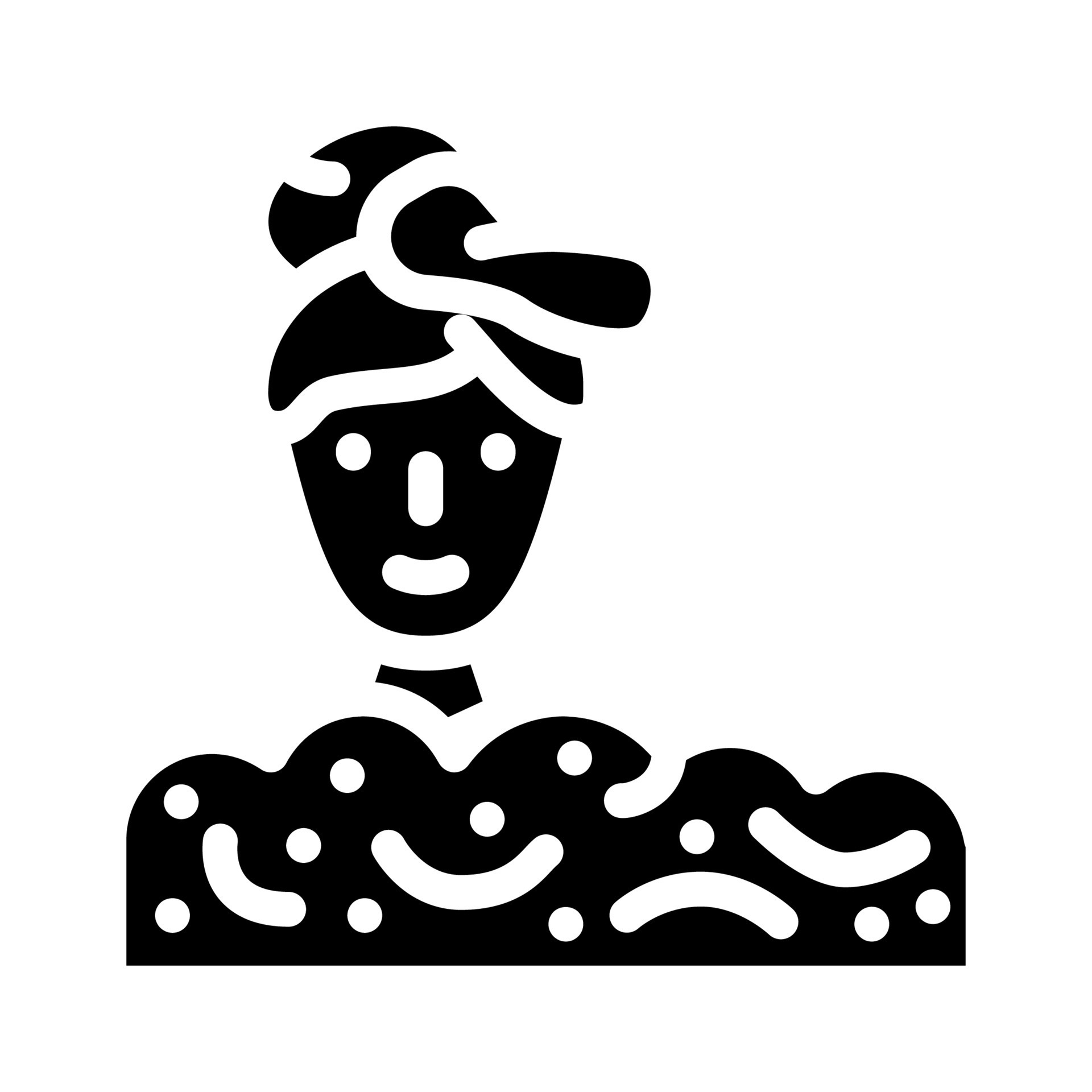 foam party in night club glyph icon vector illustration 8320266 Vector