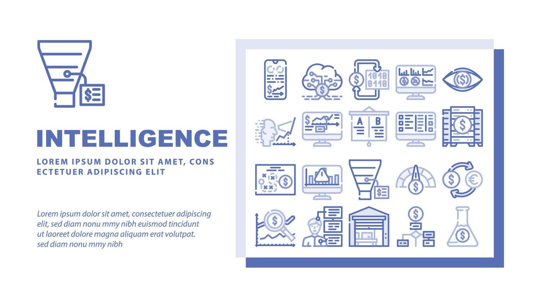 Business Intelligence Technology Landing Header Vector