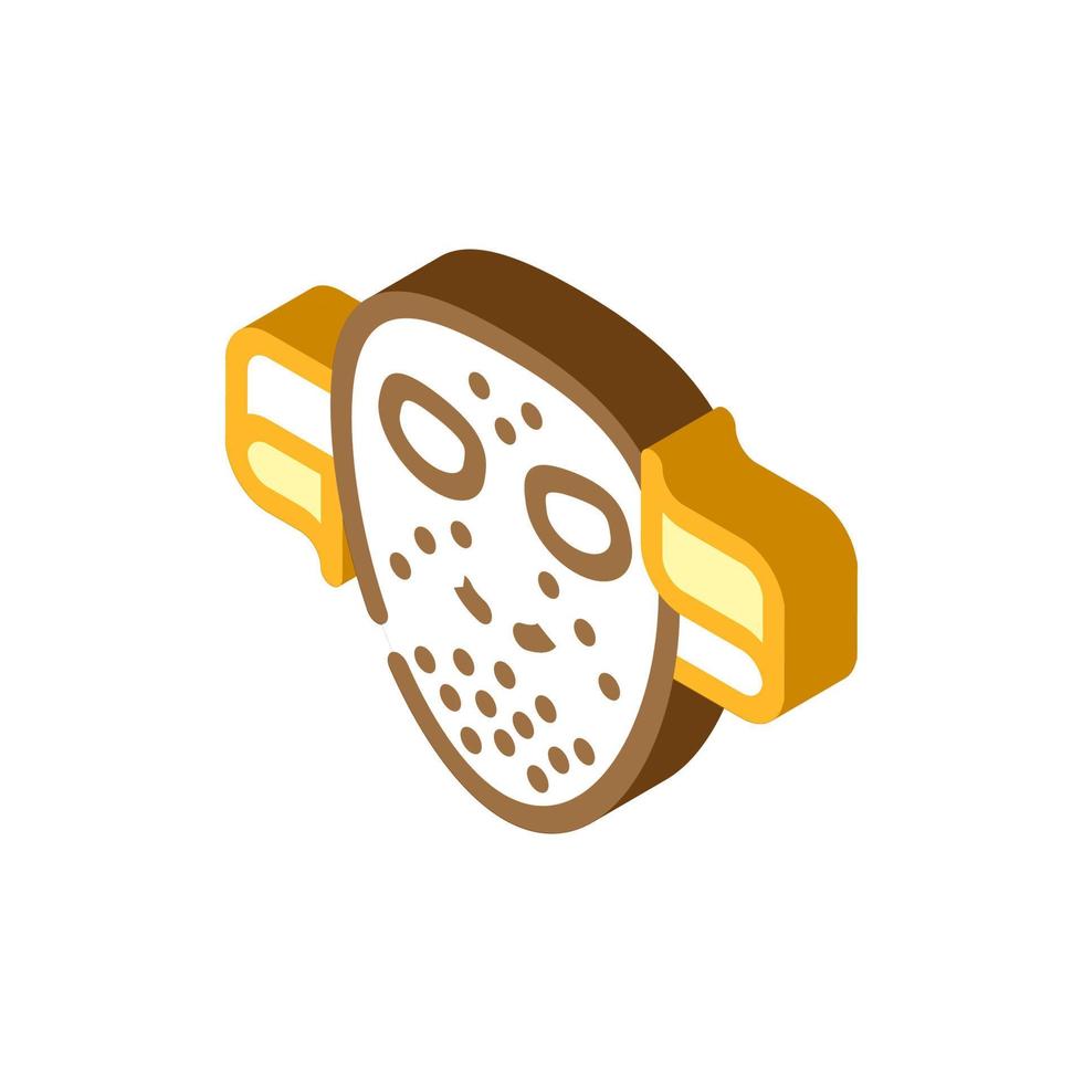 mask fear isometric icon vector illustration
