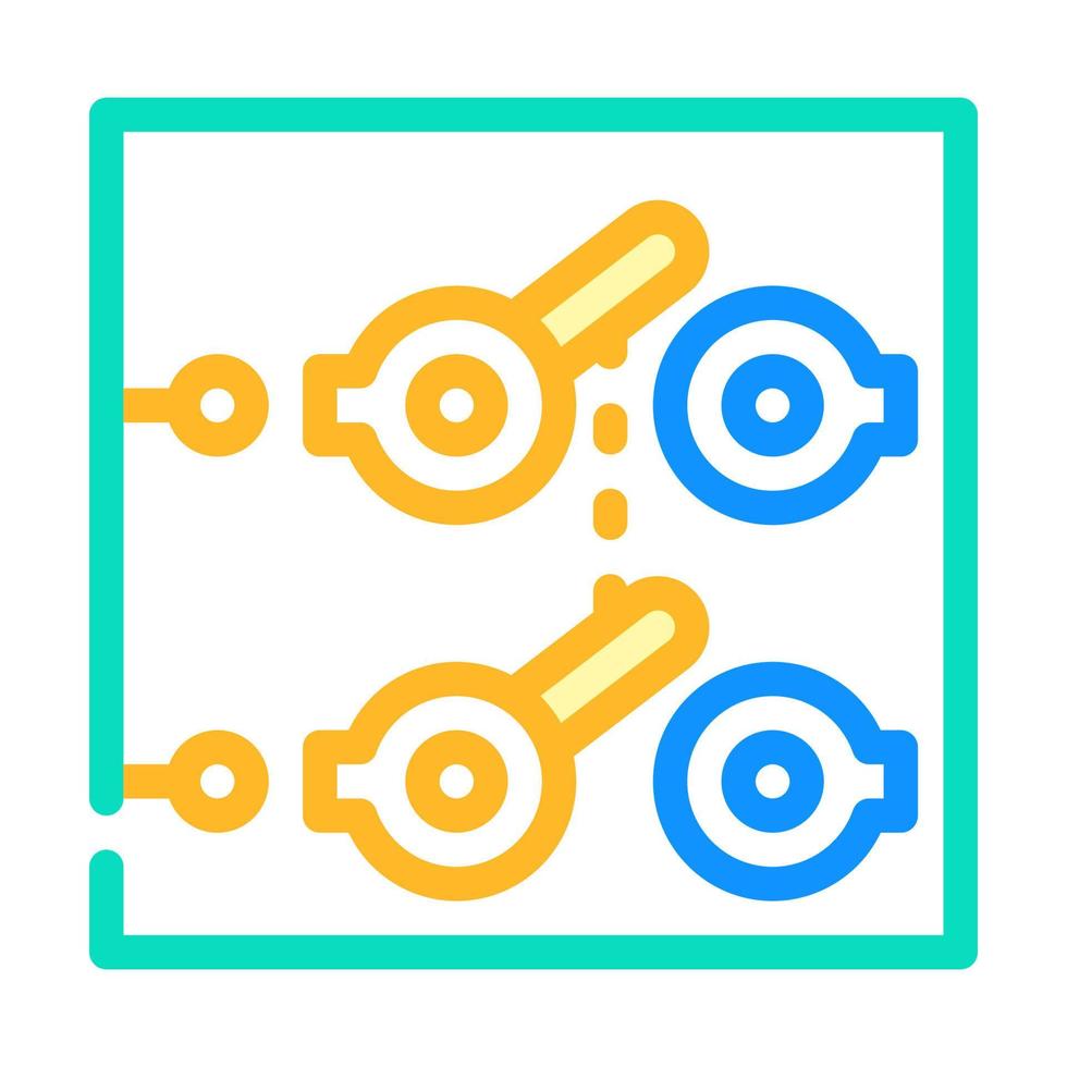 double pole single throw switch color icon vector illustration