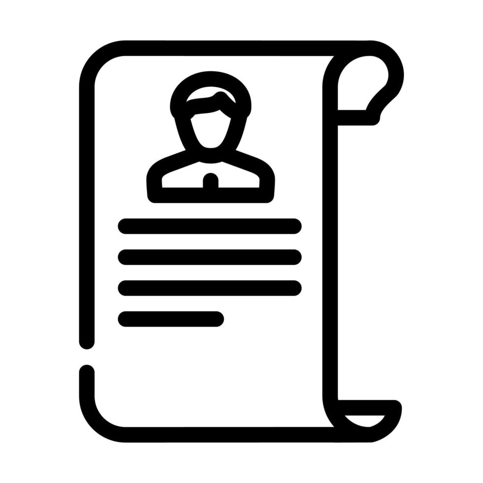 death certificate line icon vector illustration