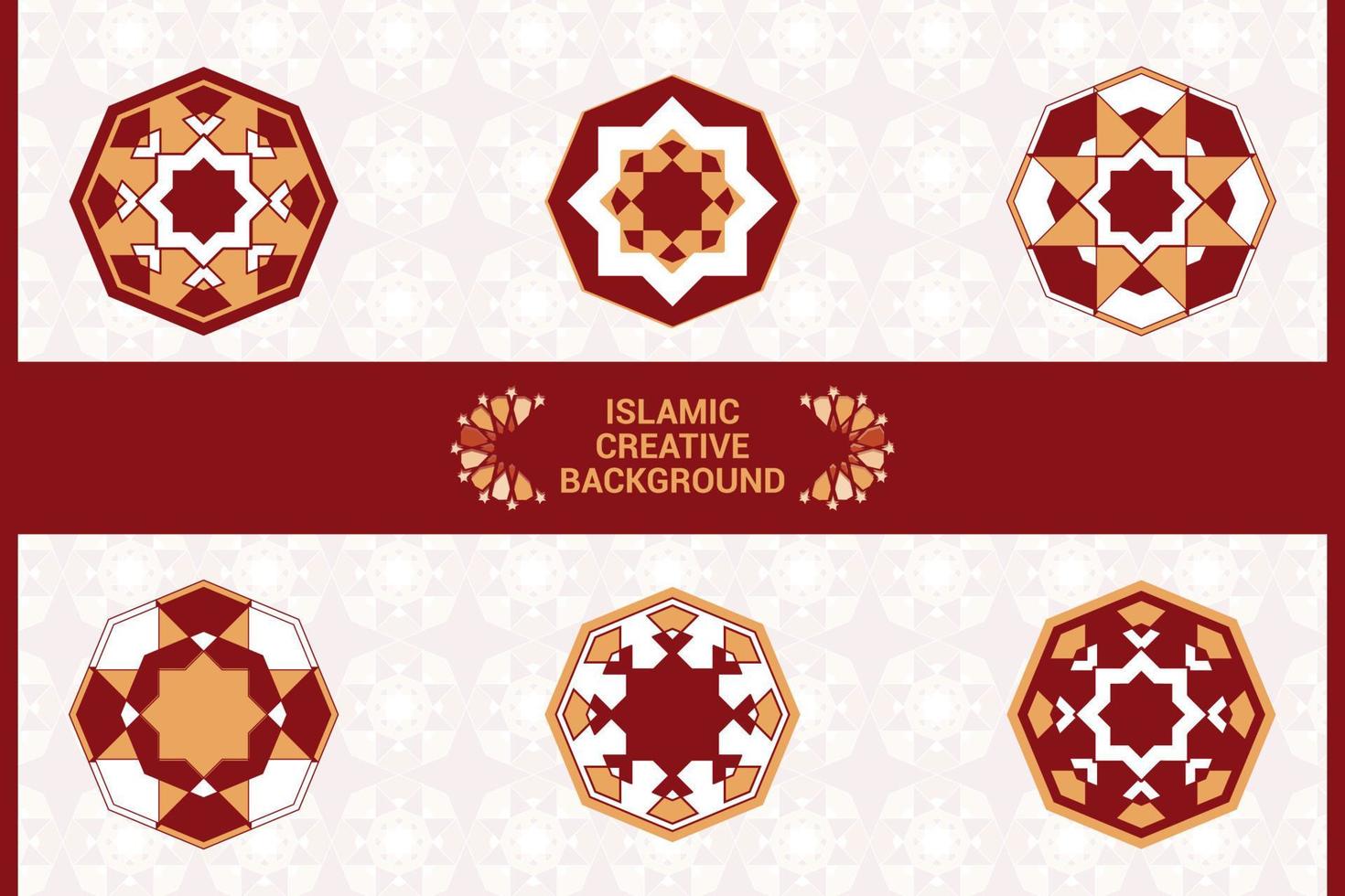 tarjeta de felicitación islámica, fondo de pancarta con detalles ornamentales coloridos de mosaico arabesco adorno de arte islámico. ilustración vectorial vector