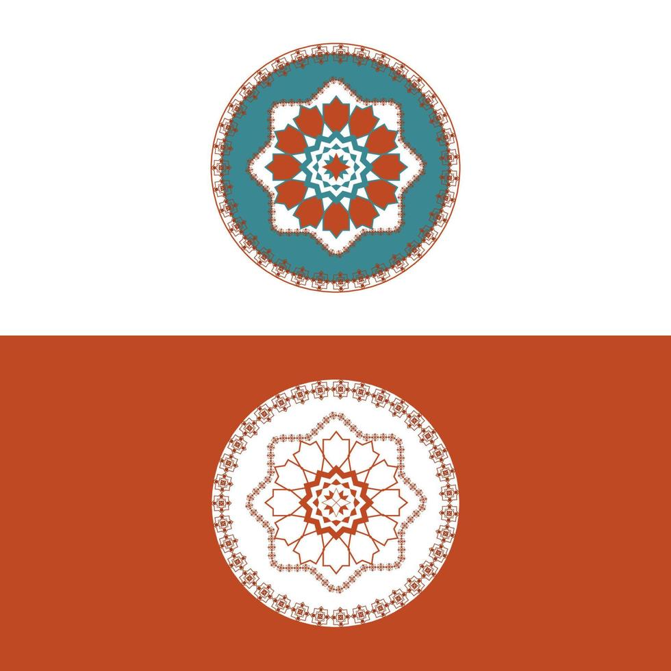 Arabic pattern abstract icon set. Rounded symbol set, vector spirographs. Luxurious abstract geometric shape logo, Concept vector set.