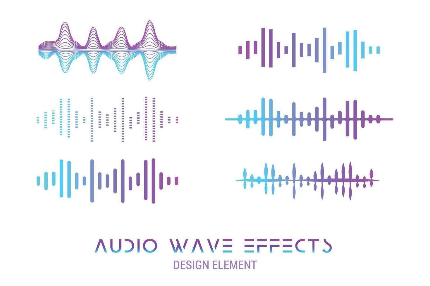 ecualizador de onda de audio moderno. plantillas creativas fluidas abstractas con ondas de audio dinámicas. tarjetas, conjunto de cubiertas de color. diseño geométrico ilustración vectorial en color web digital vector